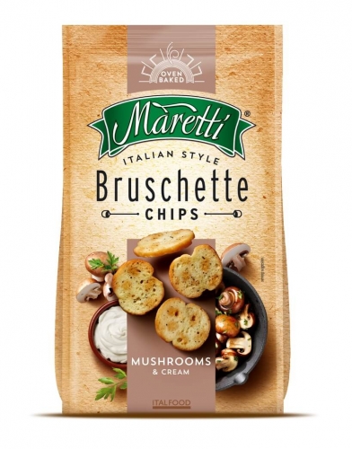 Bruschette chipsy - houby & smetana, 70 g