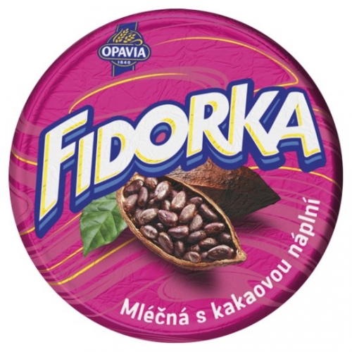 Fidorka Opavia - mléčná s kakaovou náplní, 30 g