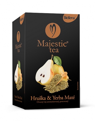 Ovocný čaj Biogena Majestic Tea - hruška & yerba maté, 20 sáčků