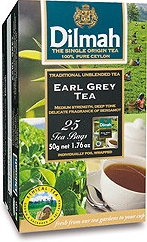 Černý čaj Dilmah - earl grey, 25 sáčků