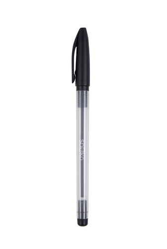 Jednorázové kuličkové pero Spoko - 0,5 mm, plastové, černé
