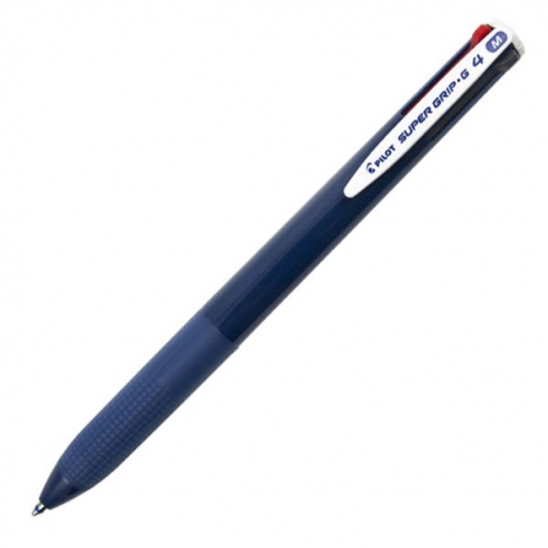 Čtyřbarevné kuličkové pero Pilot Super Grip-G4 - 0,27 mm, plastové, modré