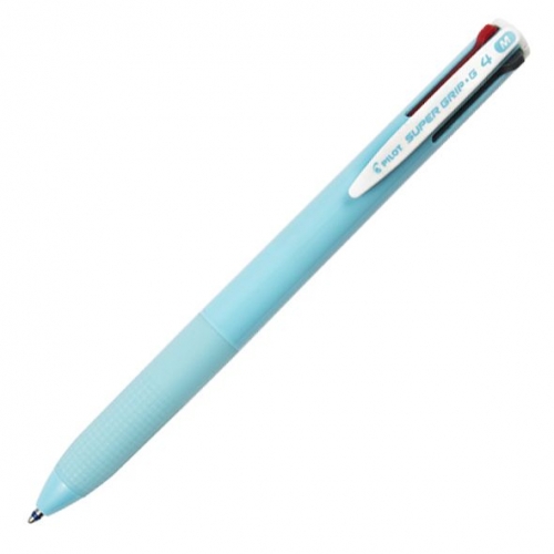 Čtyřbarevné kuličkové pero Pilot Super Grip-G4 - 0,27 mm, plastové, světle modré