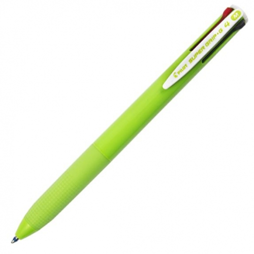 Čtyřbarevné kuličkové pero Pilot Super Grip-G4 - 0,27 mm, plastové, světle zelená