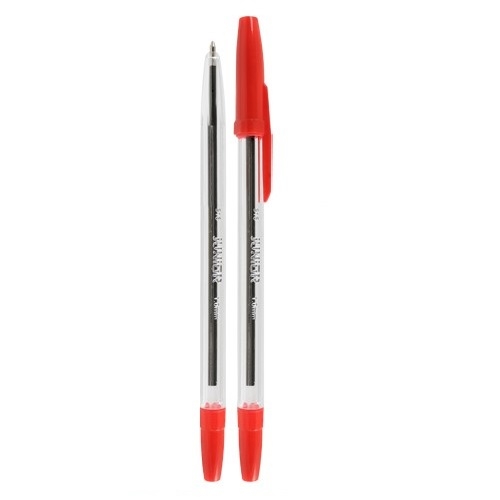 Jednorázové kuličkové pero - 0,7 mm, plastové, červené