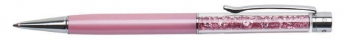 Luxusní kuličkové pero Art Crystella Swarovski – 0,7 mm, růžový krystal, růžové