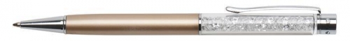 Luxusní kuličkové pero Art Crystella Swarovski – 0,7 mm, bílý krystal, zlaté