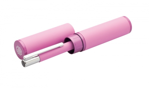 Kuličkové pero Tubla - 0,7 mm, kovové, růžové + pouzdro