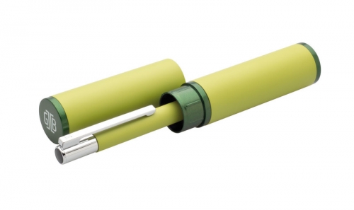 Kuličkové pero Tubla - 0,7 mm, kovové, světle zelené + pouzdro