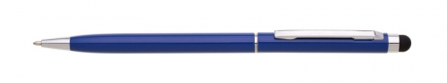 Kuličkové pero Piaza TOUCH - otočné, 0,8 mm, kovové, modré