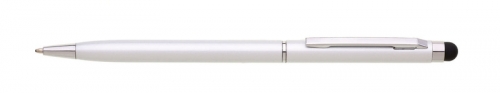 Kuličkové pero Piaza TOUCH - otočné, 0,8 mm, kovové, stříbrné
