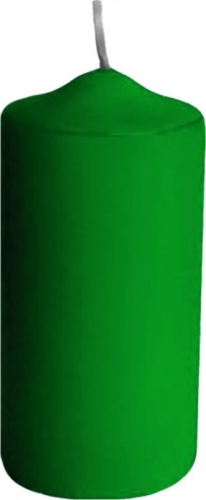 Válcová svíčka - 60x120 mm, tmavě zelená, 1 ks