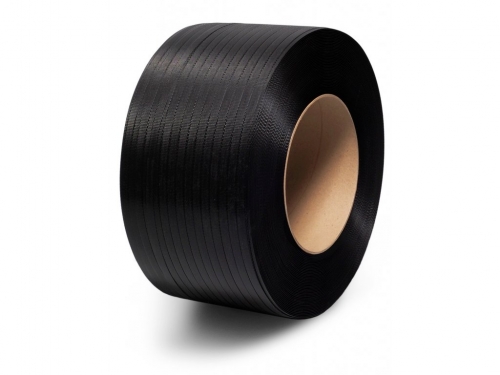 Vázací páska PP 12x0,55 mm - průměr dutinky 200 mm, 3000 m, černá