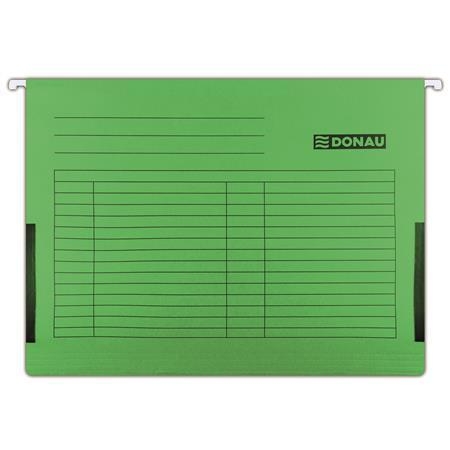 Závěsná papírová deska s bočnicemi Donau - A4, 230 g/m2, zelená