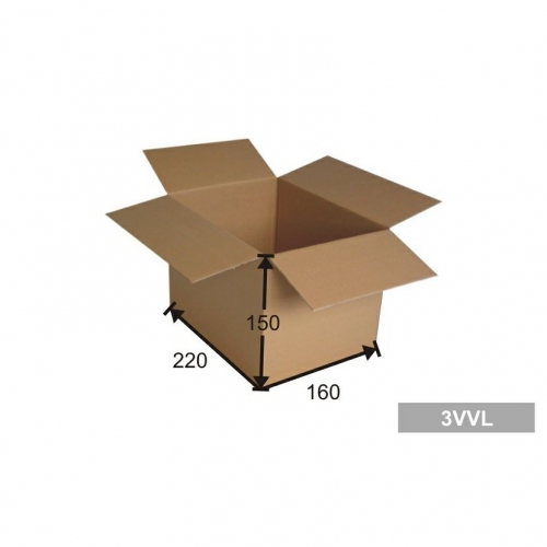 Kartonová krabice - 220x160x150 mm, třívrstvá