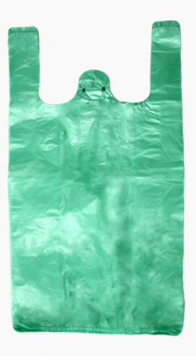 Mikrotenová taška Mini - 16+12x30 cm, zelená, 100 ks