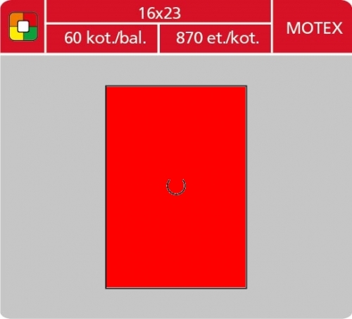Značkovací etikety do etiketovacích kleští (EZ) - MOTEX, 16x23 mm, červené, 870 etiket