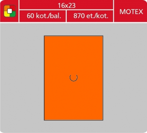 Značkovací etikety do etiketovacích kleští (EZ) - MOTEX, 16x23 mm, oranžové, 870 etiket