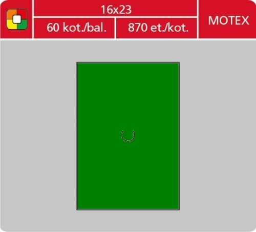 Značkovací etikety do etiketovacích kleští (EZ) - MOTEX, 16x23 mm, zelené, 870 etiket