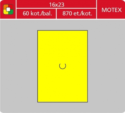 Značkovací etikety do etiketovacích kleští (EZ) - MOTEX, 16x23 mm, žluté, 870 etiket