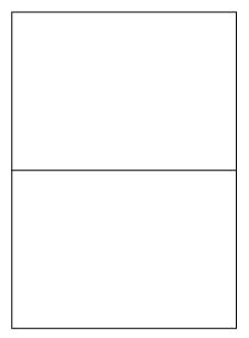 Samolepící etikety Economy - 210x148,5 mm, papírové, bílé, 100 archů