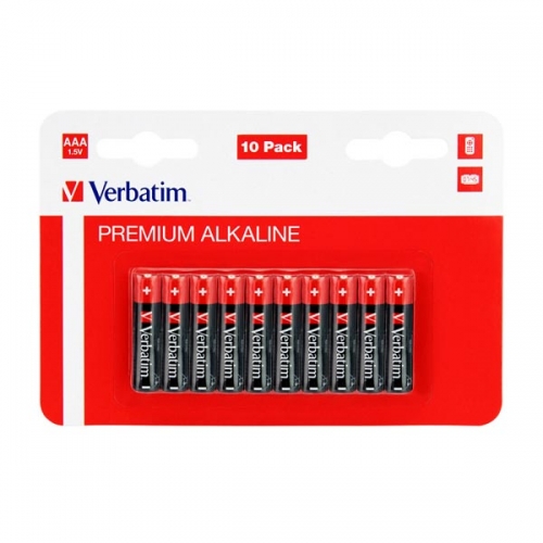 Alkalické baterie Verbatim 1,5 V - mikrotužka, LR03, typ AAA, 10 ks