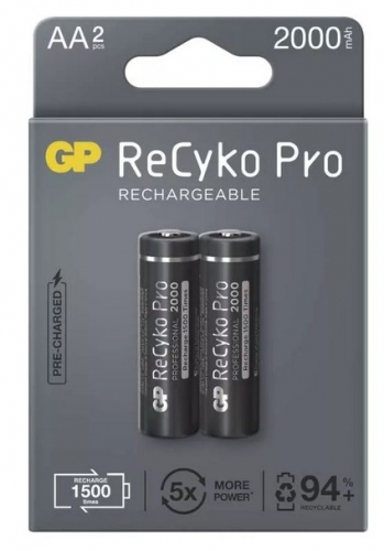 Nabíjecí baterie GP ReCyko Pro Professional 1,2 V - tužka, HR6, typ AA, 2 ks