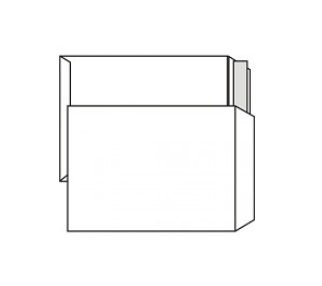 Poštovní taška C4 - bez okénka, krycí páska, 324x229 mm, bílá, 500 ks