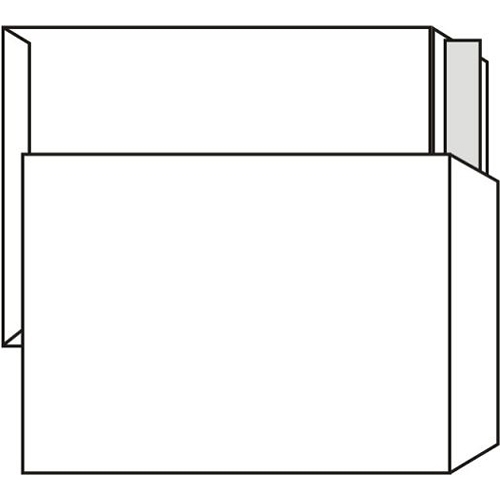 Poštovní taška C4 - bez okénka, krycí páska, 324x229 mm, bílá, 500 ks