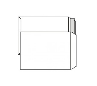 Poštovní taška B4 - bez okénka, krycí páska, 353x250 mm, bílá, 250 ks