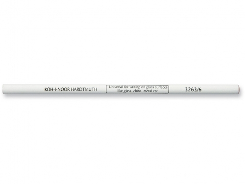 Grafitová tužka Koh-i-noor 3263/6 - na hladké plochy, bílá
