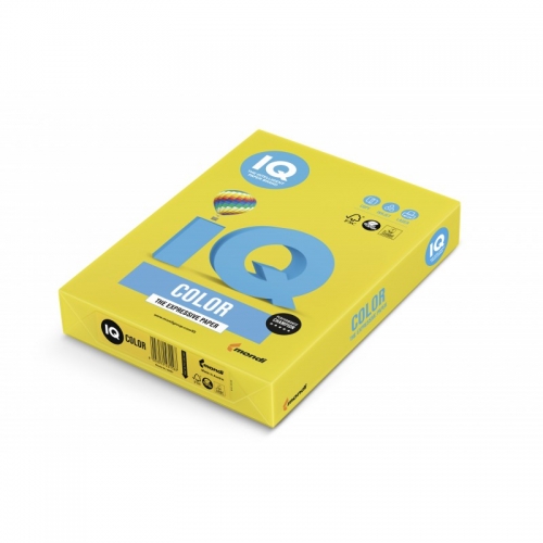 Barevný papír A3 IQ Color - intenzivní žlutá, 80 g, 500 listů