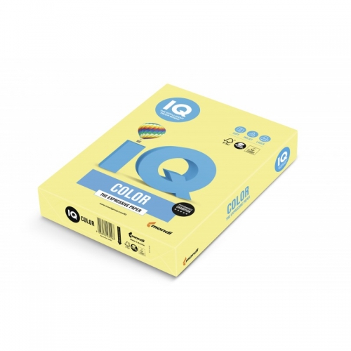 Barevný papír A3 IQ Color - trendová citronově žlutá, 80 g, 500 listů