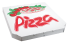 Krabice na pizzu - 33x33x3 cm, s motivem, bílá, 100 ks