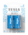 Zinkouhlíkové baterie Tesla BLUE+ 1,5 V - malé mono, R14, typ C, 2 ks